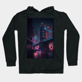 Tower Bridge Cyberpunk style Hoodie